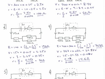 Internal Resistance Calculation WS