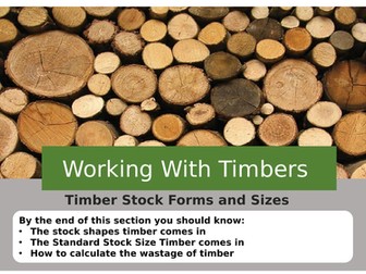 Timber Forms and Stock
