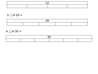 Fractions of amounts