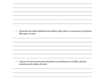 Performance Enhancing Drugs PEDs IGCSE PE Physical Education