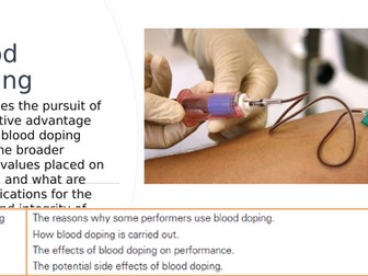 Blood doping IGCSE PE Physical Education