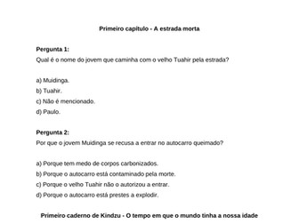 Terra Sonâmbula de Mia Couto (verificação da leitura)