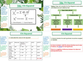 Chi-Squared - AQA A Level Biology (A2) -17. Inherited Change