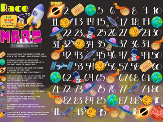 The Tutor Shed Presents - Race to Mars Board Game