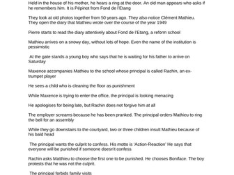 'Les Choristes' english summary