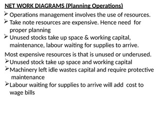 A2 BUSINESS STUDIES-NET WORK DIAGRAMS