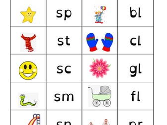 initial consonant blends dominoes