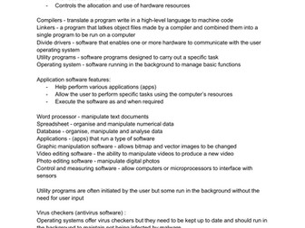 IGCSE computer science unit4 software notes