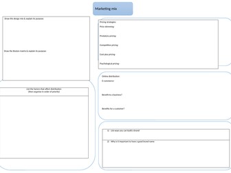 Revision mat - marketing (mix & branding)