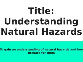 Natural Hazards
