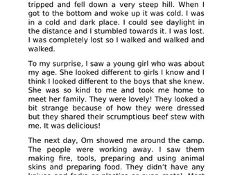 Stone Age Boy - Diary WAGOLL