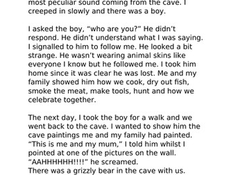 Stone Age Boy - Narrative Text WAGOLL