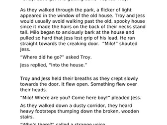 Spooky Story WAGOLL