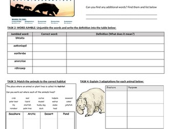 Science Supply/Cover/Substitute Lesson Worksheets