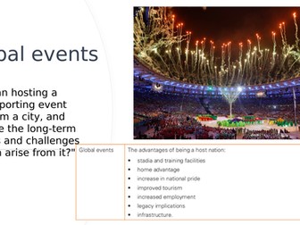Global events in sport IGCSE PE Physical Education