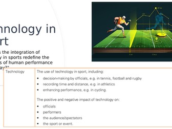 Technology in sport IGCSE PE Physical Education
