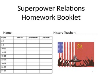Superpowers Relations (Cold War) Homework Booklet