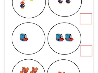 Counting sheet using pictures