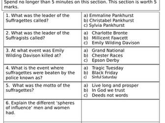 Assessment: Did Suffragettes help or hinder suffrage campaign