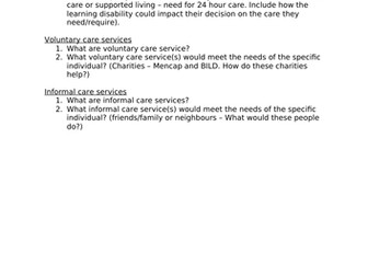 H&Sc Tech Award C2 Social Care services