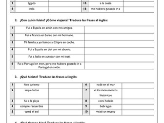 Spanish Past Tense - Holidays