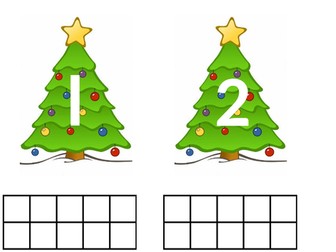 Christmas Tree Tens Frame Activity