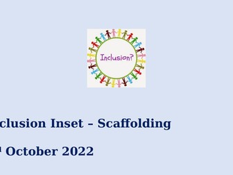 Scaffolding and Differentiation Whole School Training