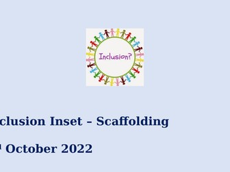Scaffolding and Differentiation Whole School Training