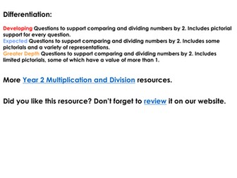 Year 2 dividing by 2