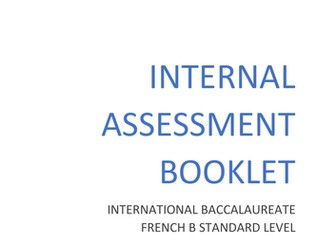 IB French SL IA Speaking booklet