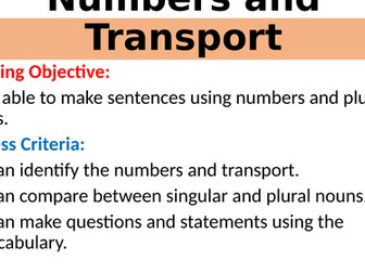 EAL - Numbers and Transport