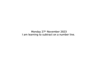 Basic addition and subtraction on a number line ppt and worksheets