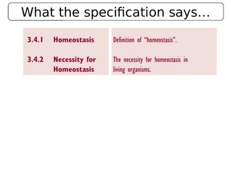 LC - Biology - 3.4.1 & 3.4.2 - Homeostasis