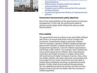 Government Macroeconomic Policy Aims: Economics for Cambridge International 2023 - 2025 syllabus