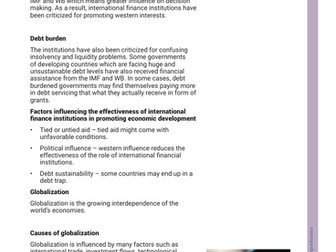 Globalization: A level economics for Cambridge international  2023 to 2025 syllabus