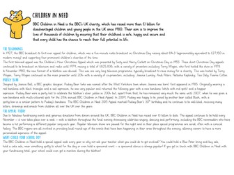 Children in Need differentiated reading comp