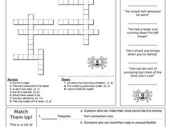 Cirque du Freak Activity Sheet