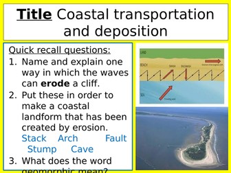 Coastal transportation and deposition