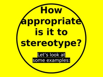 Representation & Stereotyping in Film & TV