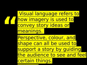 Visual Language used in Film & TV