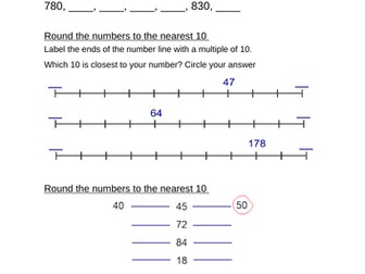 Year 4 - Rounding to Nearest 10 - Working Towards (Mild) - Fluency, Reasoning  & Problem Solving