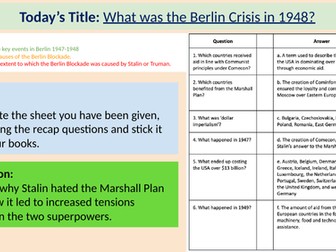 L6: The Berlin Crisis 1948-9 (GCSE History Edexcel)