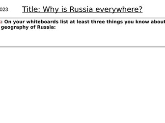 KS3 Russia: location, physical features, trading relationships