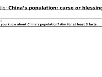 KS3 China: population