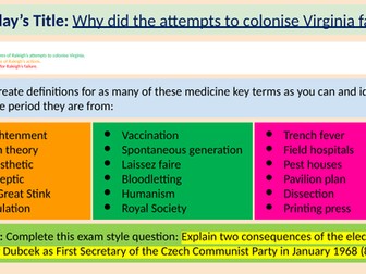 L5: Elizabeth I - Settlements in Virginia (GCSE History EEE Edexcel)