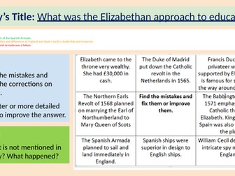 BUNDLE TOPIC 3 EARLY ELIZABETHAN ENGLAND (6 LESSONS) GCSE HISTORY EDEXCEL