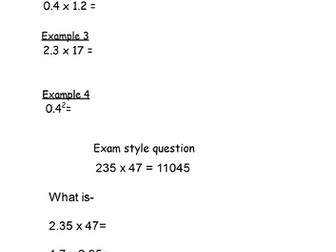 Multiply and divide decimals