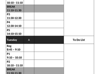 Weekly Planner/To Do List - Two Weekly