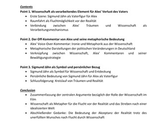 A Star A Level German Essay  Goodbye Lenin Inwiefern spielt das Thema Wissenschaft eine wichtige Ro