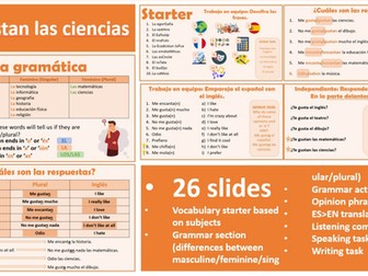 Viva 1, Module 3.2 - Te gustan las ciencias